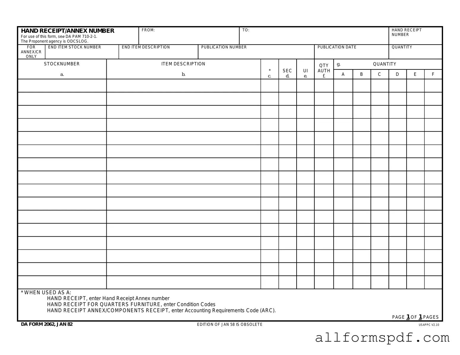 Fill Out Your Da Form