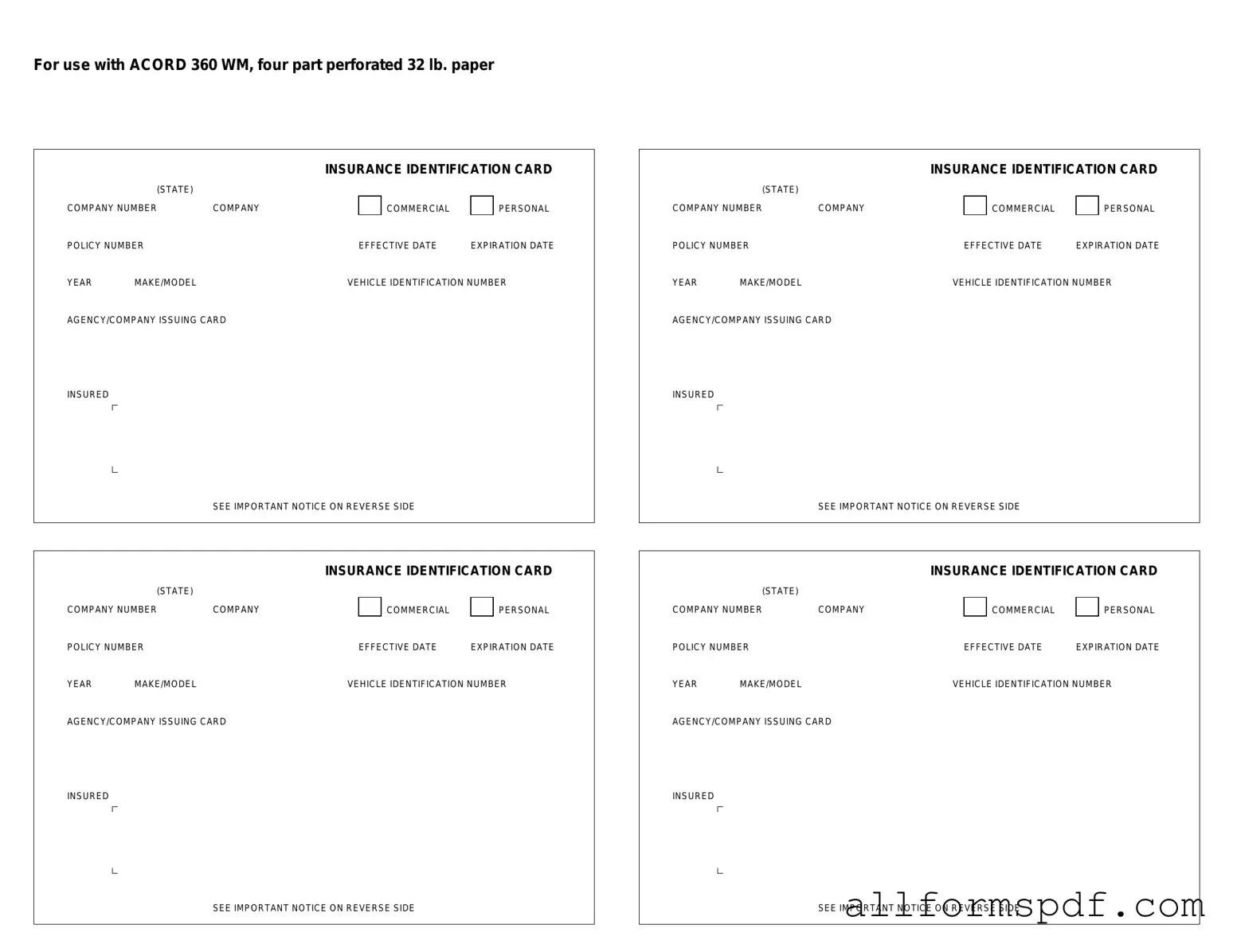 Fill Out Your Acord 50 WM Form