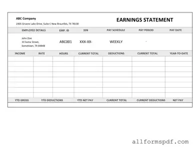 Fill Out Your Independent Contractor Pay Stub Form