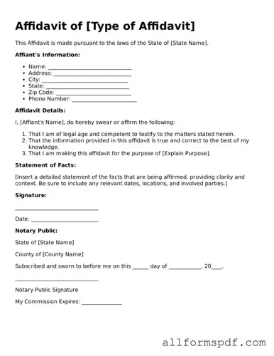 Printable Affidavit Form