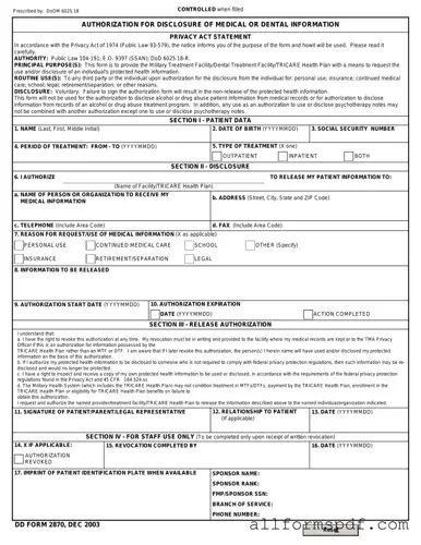Fill Out Your DD 2870 Form