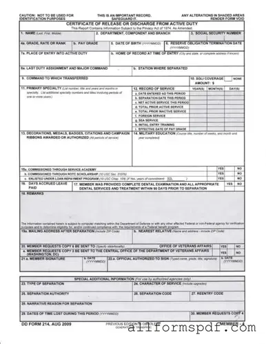 Fill Out Your Dd 214 Form