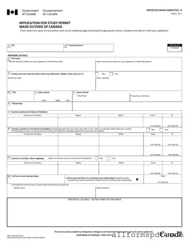 Fill Out Your Imm 1294 Form