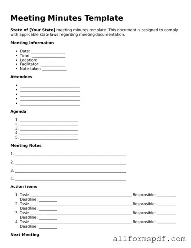 Printable Meeting Minutes Form