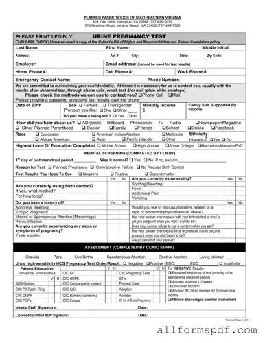 Fill Out Your Planned Parenthood Proof Form