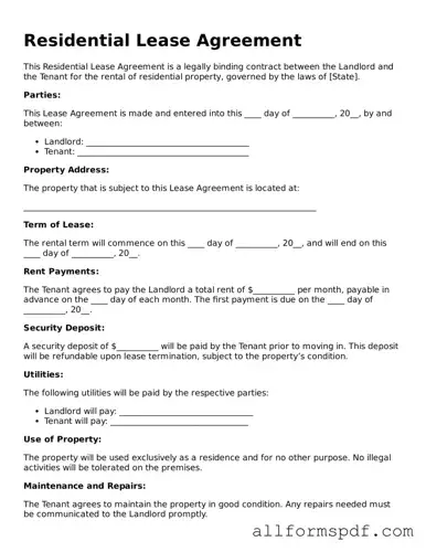 Printable Lease Agreement Form
