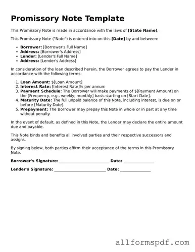Printable Promissory Note Form