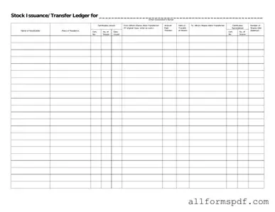 Fill Out Your Stock Transfer Ledger Form