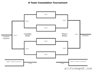 Fill Out Your Tournament Consolation Bracket Form